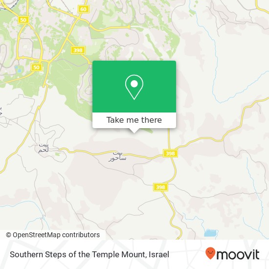 Southern Steps of the Temple Mount map