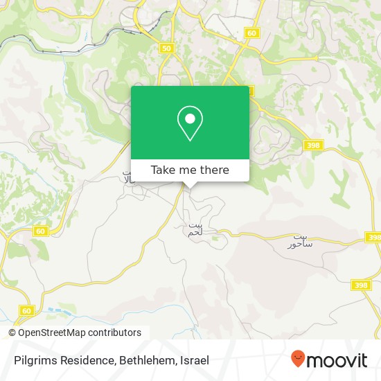 Карта Pilgrims Residence, Bethlehem