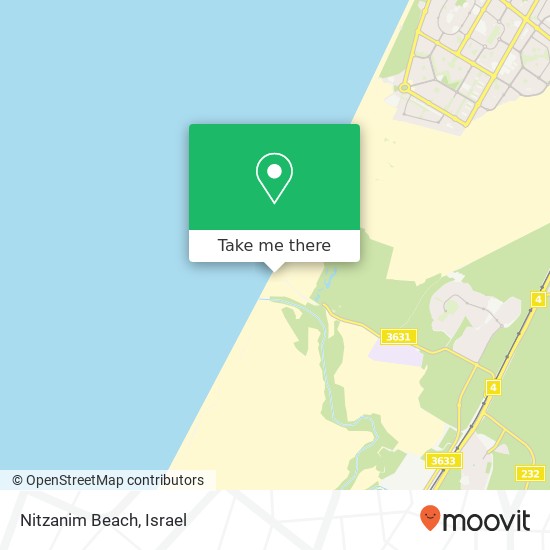 Nitzanim Beach map