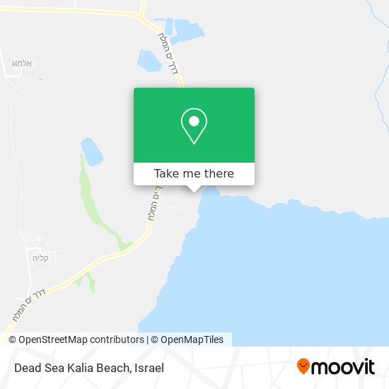 Dead Sea Kalia Beach map