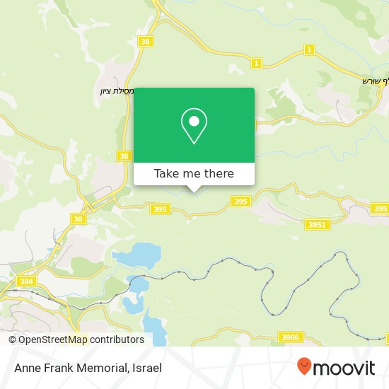 Anne Frank Memorial map