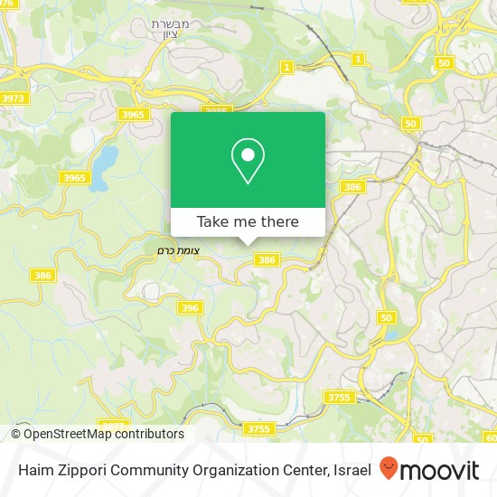 Haim Zippori Community Organization Center map