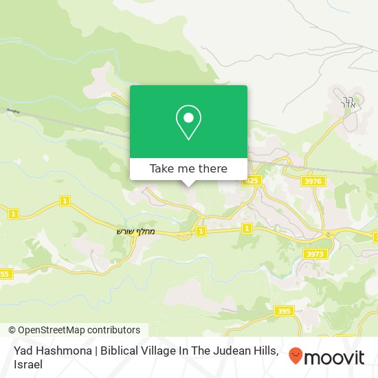 Карта Yad Hashmona | Biblical Village In The Judean Hills