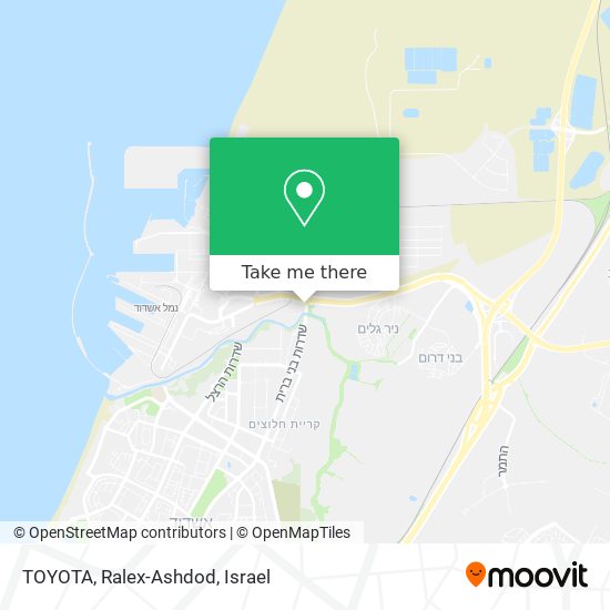 Карта TOYOTA, Ralex-Ashdod