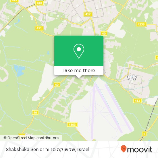 Shakshuka Senior שקשוקה סניור map