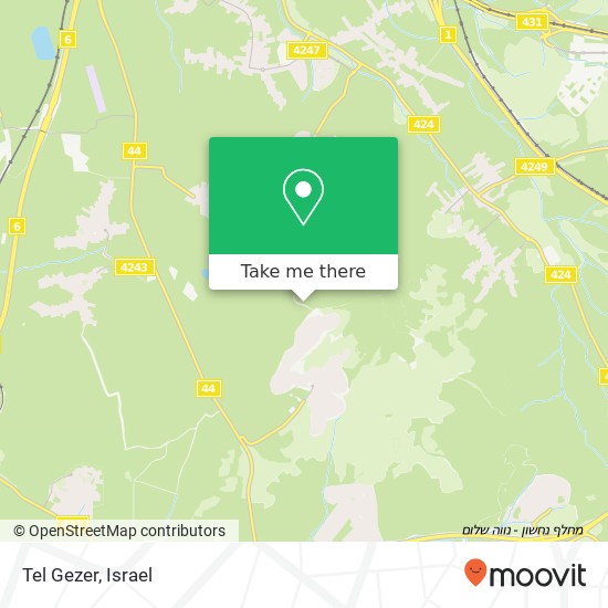 Tel Gezer map