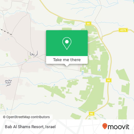 Bab Al Shams Resort map