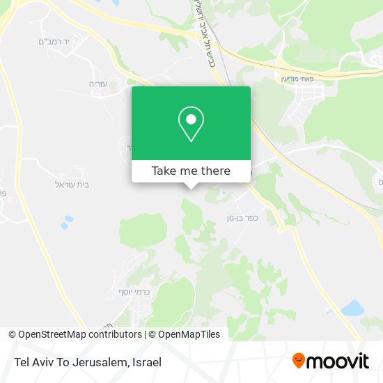 Карта Tel Aviv To Jerusalem