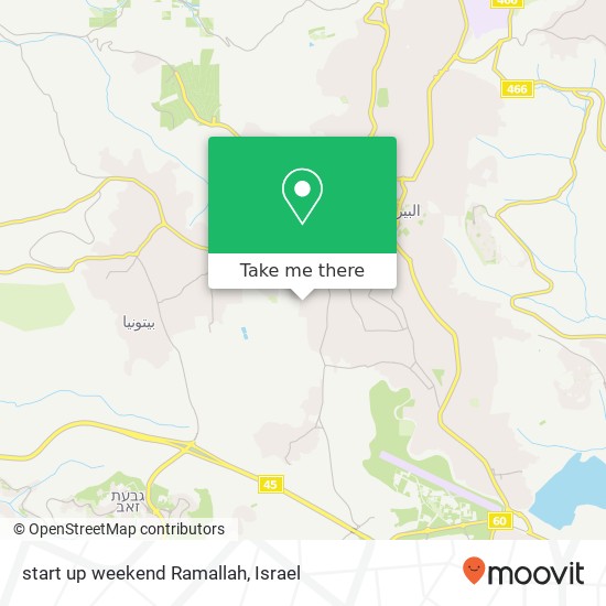 Карта start up weekend Ramallah