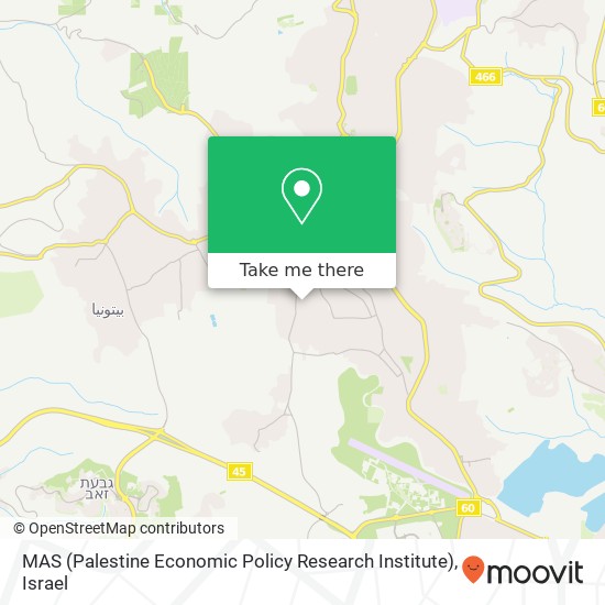 Карта MAS (Palestine Economic Policy Research Institute)