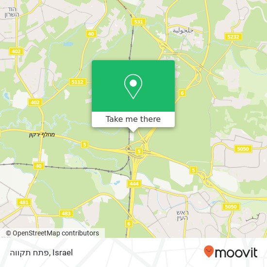 פתח תקווה map