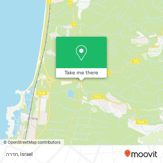 חדרה map