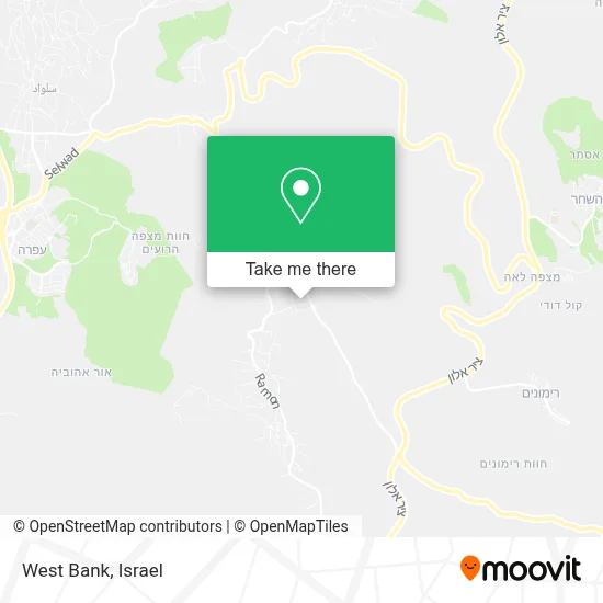 West Bank map