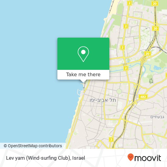 Lev yam (Wind-surfing Club) map