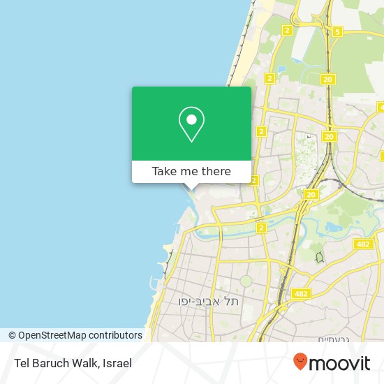 Tel Baruch Walk map