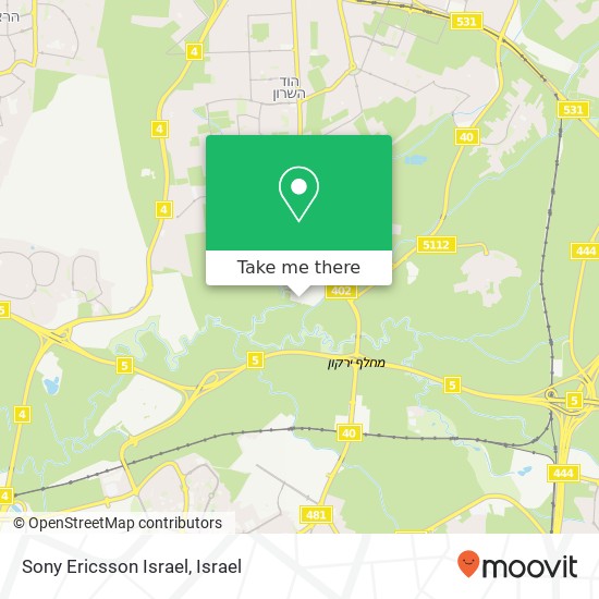 Карта Sony Ericsson Israel