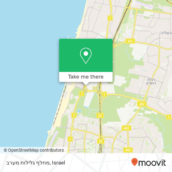 מחלף גלילות מערב map