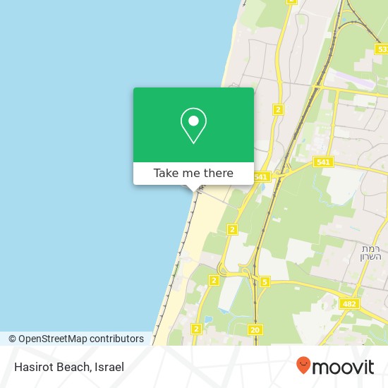 Hasirot Beach map