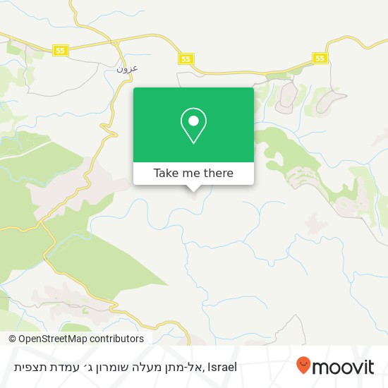 Карта אל-מתן מעלה שומרון ג׳ עמדת תצפית