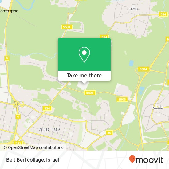 Beit Berl collage map