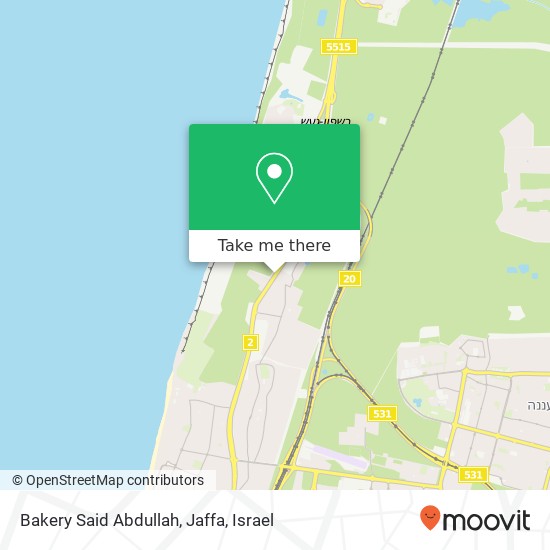 Bakery Said Abdullah, Jaffa map
