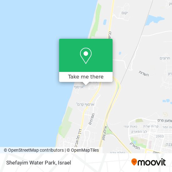 Shefayim Water Park map