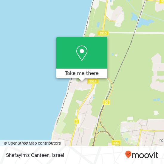 Shefayim's Canteen map