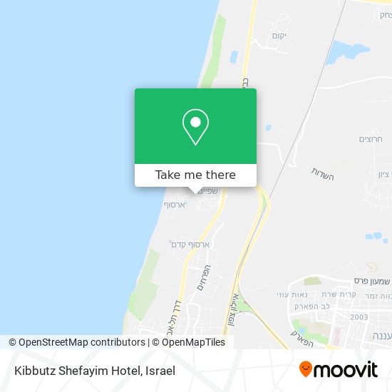 Карта Kibbutz Shefayim Hotel