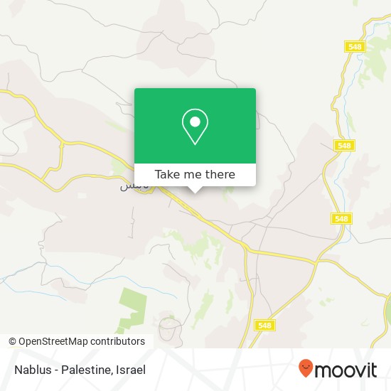 Карта Nablus - Palestine