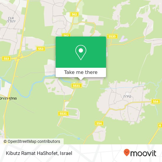 Kibutz Ramat HaShofet map