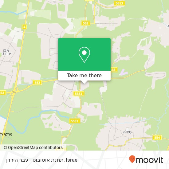 Карта תחנת אוטובוס - עבר הירדן