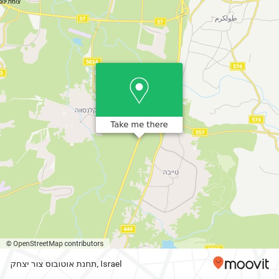 תחנת אוטובוס צור יצחק map