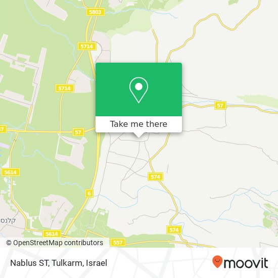 Nablus ST, Tulkarm map