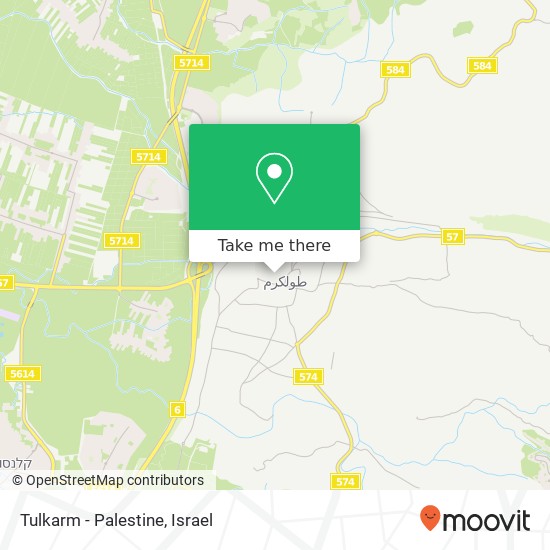 Tulkarm - Palestine map