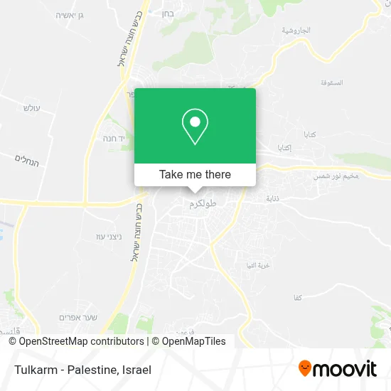 Tulkarm - Palestine map