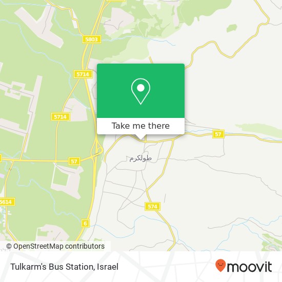 Tulkarm's Bus Station map