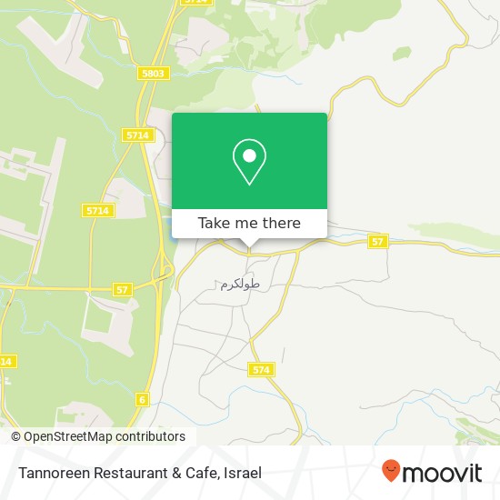 Tannoreen Restaurant & Cafe map