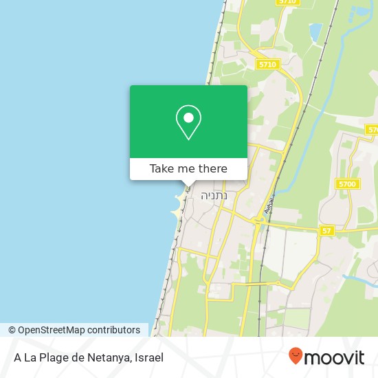 A La Plage de Netanya map