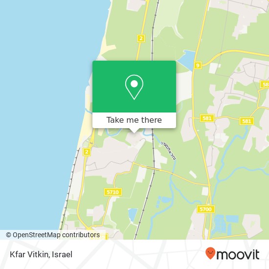 Карта Kfar Vitkin
