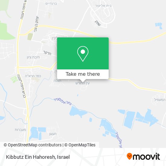 Kibbutz Ein Hahoresh map