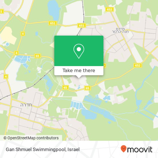 Gan Shmuel Swimmingpool map