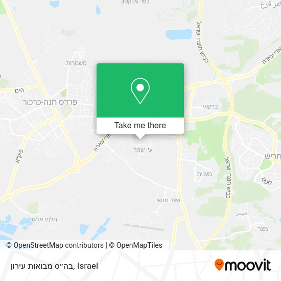 Карта בה״ס מבואות עירון