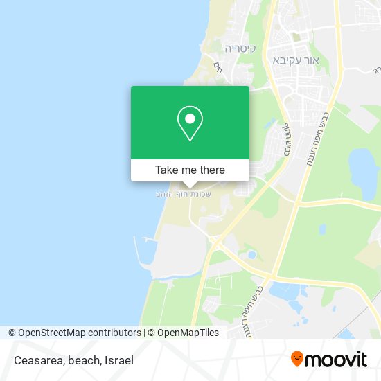 Ceasarea, beach map