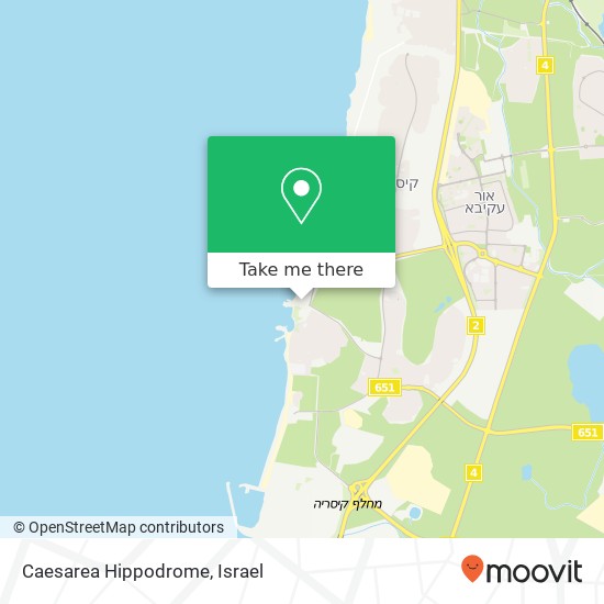 Caesarea Hippodrome map