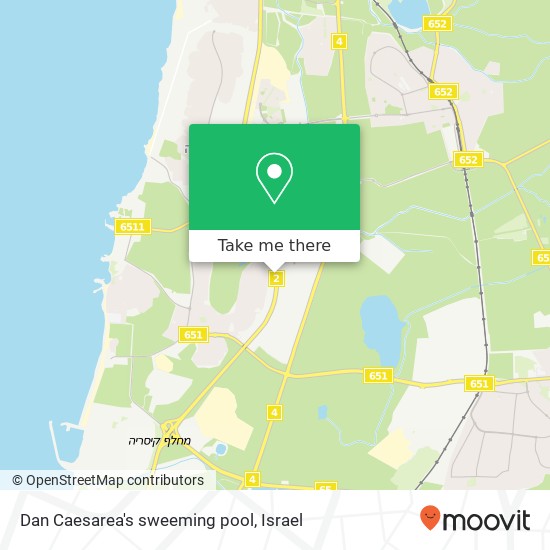 Dan Caesarea's sweeming pool map