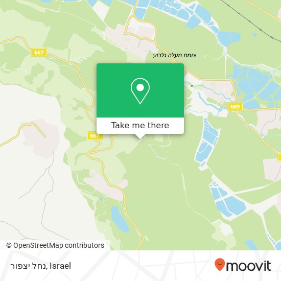 נחל יצפור map