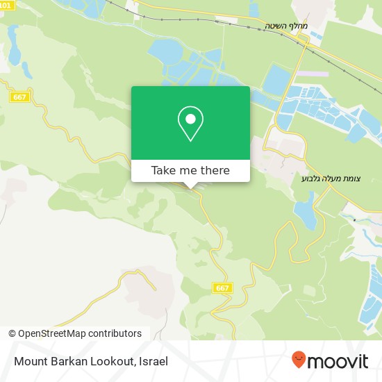 Mount Barkan Lookout map