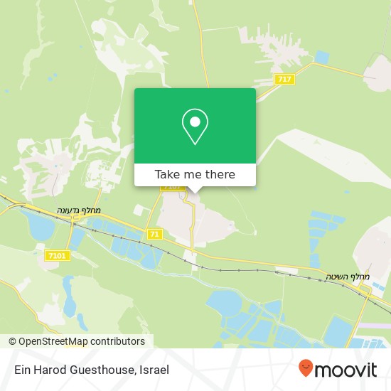 Ein Harod Guesthouse map
