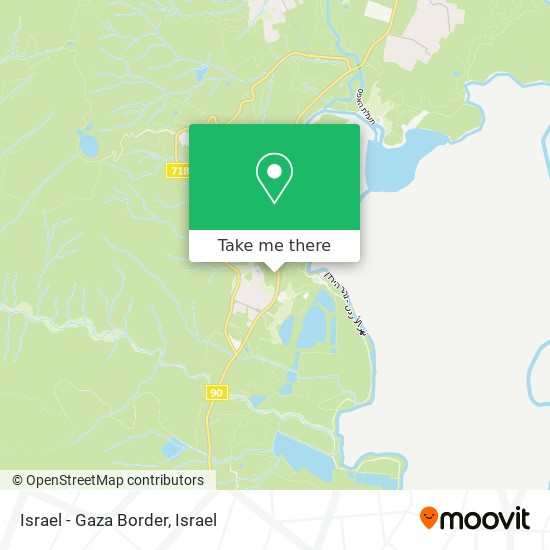 Israel - Gaza Border map