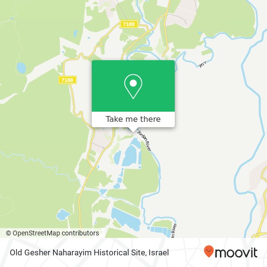 Old Gesher Naharayim Historical Site map